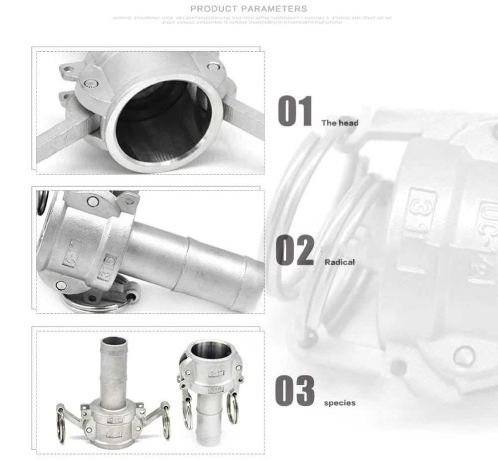 Precision Casting Water/Oil/Fuel/Gas Pipe Fittings Quick Camlock Connection Coupling