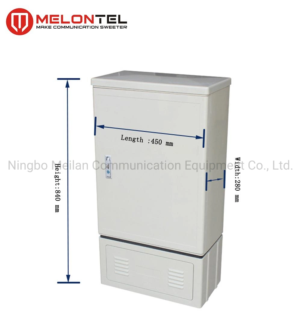 144/168 Core Floor Type Waterproof IP65 Fiber Optic Distribution Street Cabinet for FTTX Drop Wire Cabling