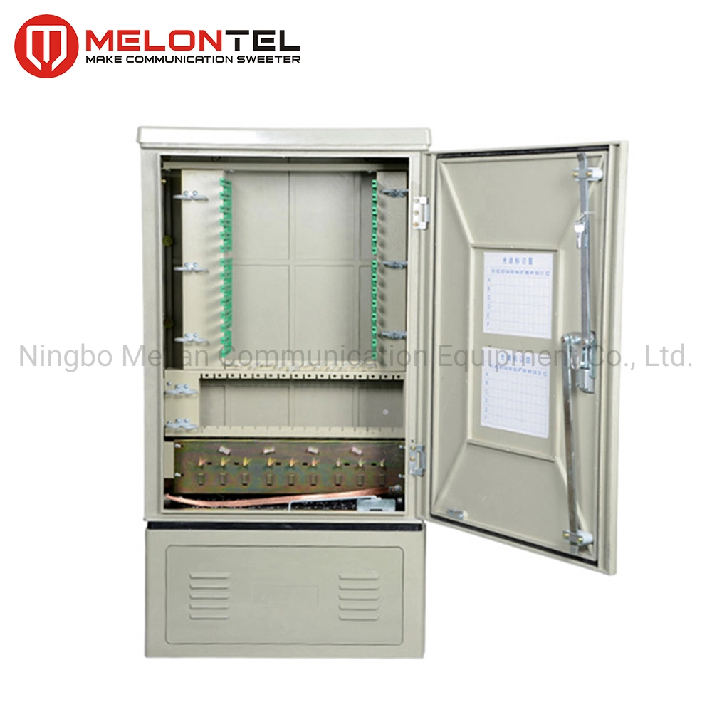 144/168 Core Floor Type Waterproof IP65 Fiber Optic Distribution Street Cabinet for FTTX Drop Wire Cabling