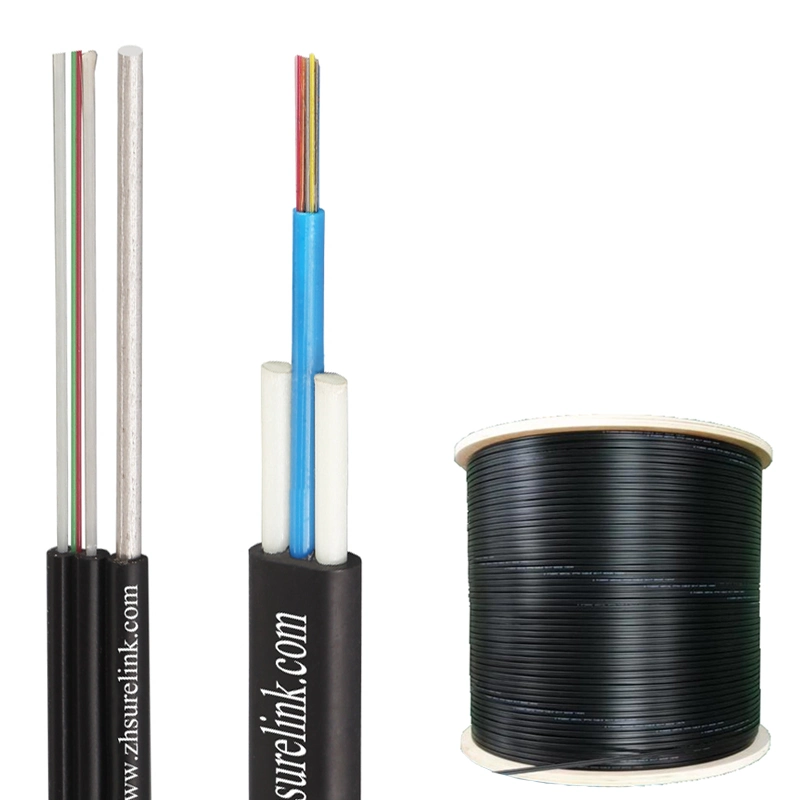 Manufacturer 2core 6core 12core Flat Drop Cable Gyfxtby Outdoor Overhead Single Mode Fibre Optical Cable Fiber Optic Cable