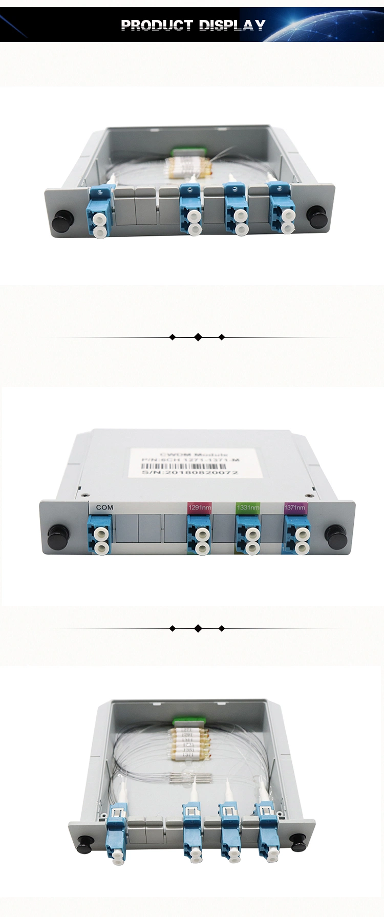 FTTH 4 8 16 Channel LC Sc Card Type Splitter Device Coupler Mux Demux Module Wdm Fwdm DWDM CWDM