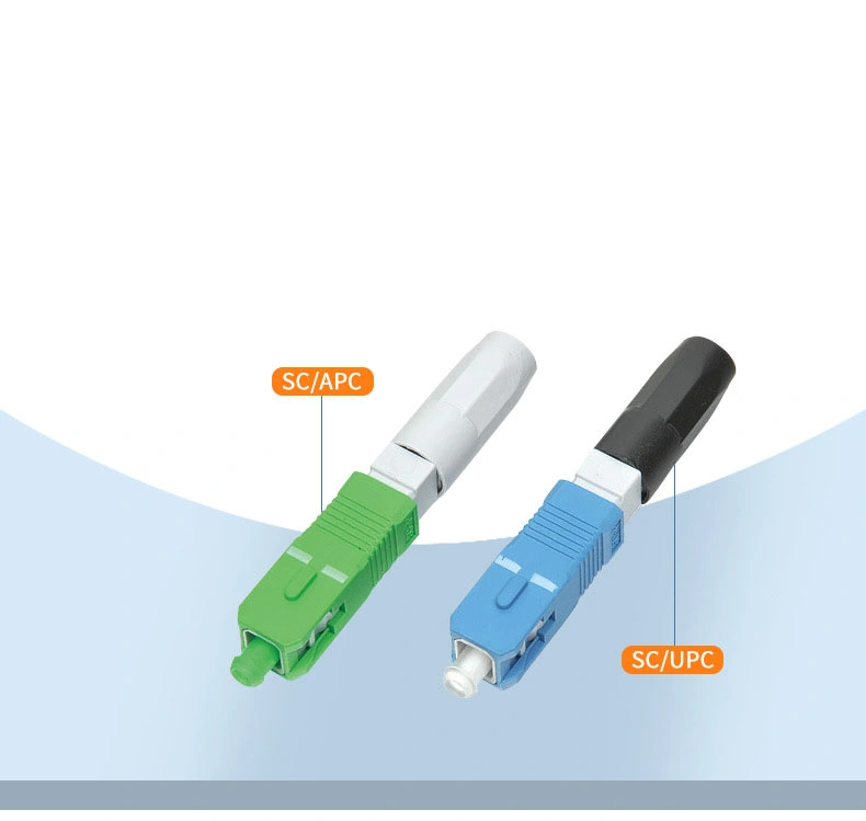 FTTH Fiber Optic Equipment Indoor Cable Duplex Quick Adapter St FC Sc LC Upc APC Fast Connector