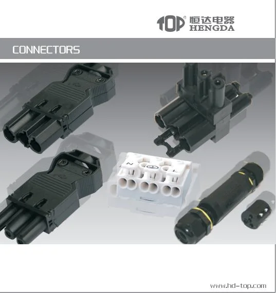 Tb-7020b/3 Top Hengda Releasable Push Wire Electrical Terminal Blocks 3ways for LED Wire Quick Connection