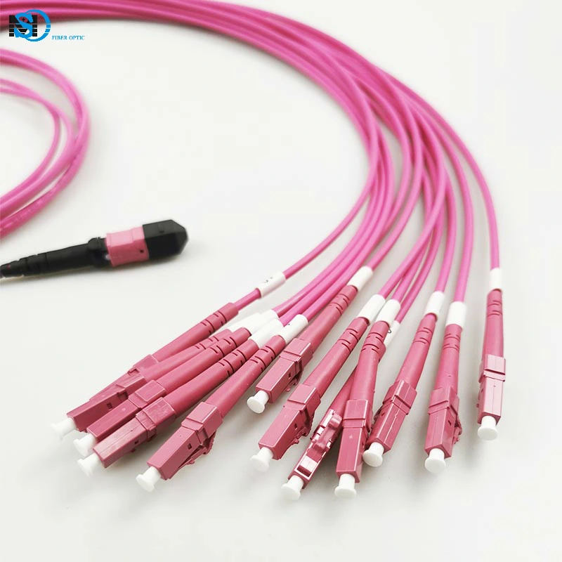 MTP/Upc (F) -LC/Upc Connector mm Om4 12 Fiber LSZH 3m for FTTH