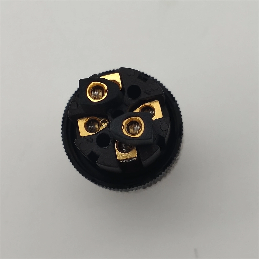 M12 Signal Connector Male 4-Pole Screw Terminal Replace Phoenix Contact