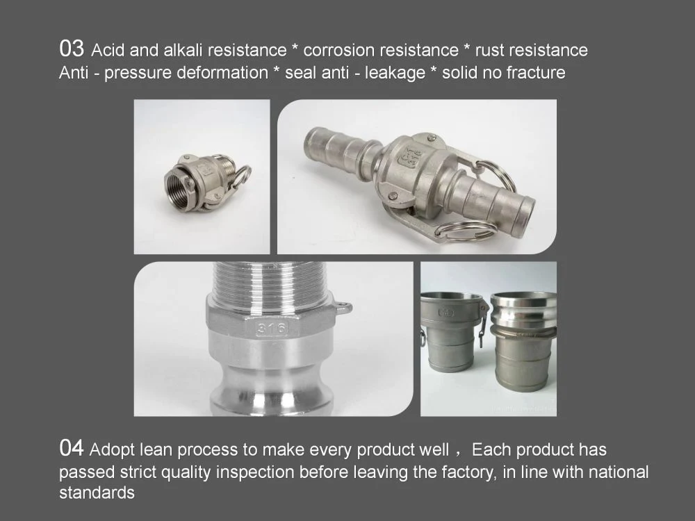 Precision Casting Water/Oil/Fuel/Gas Pipe Fittings Quick Camlock Connection Coupling