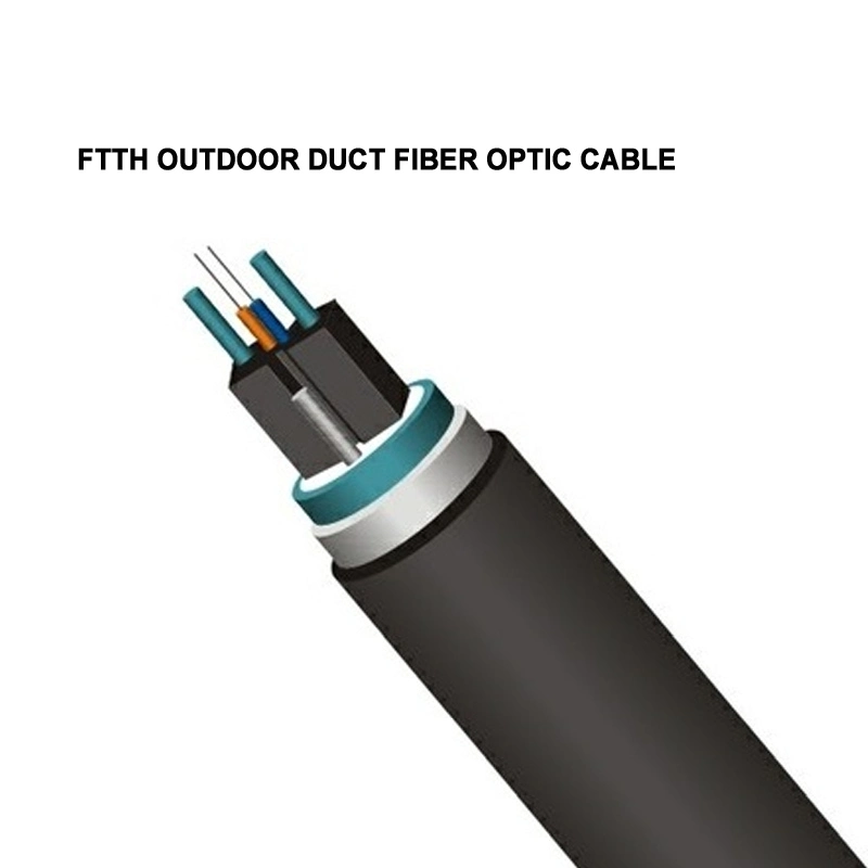FTTH Outdoor Underground Duct Armored 1, 2 Core Fiber Optic Cable