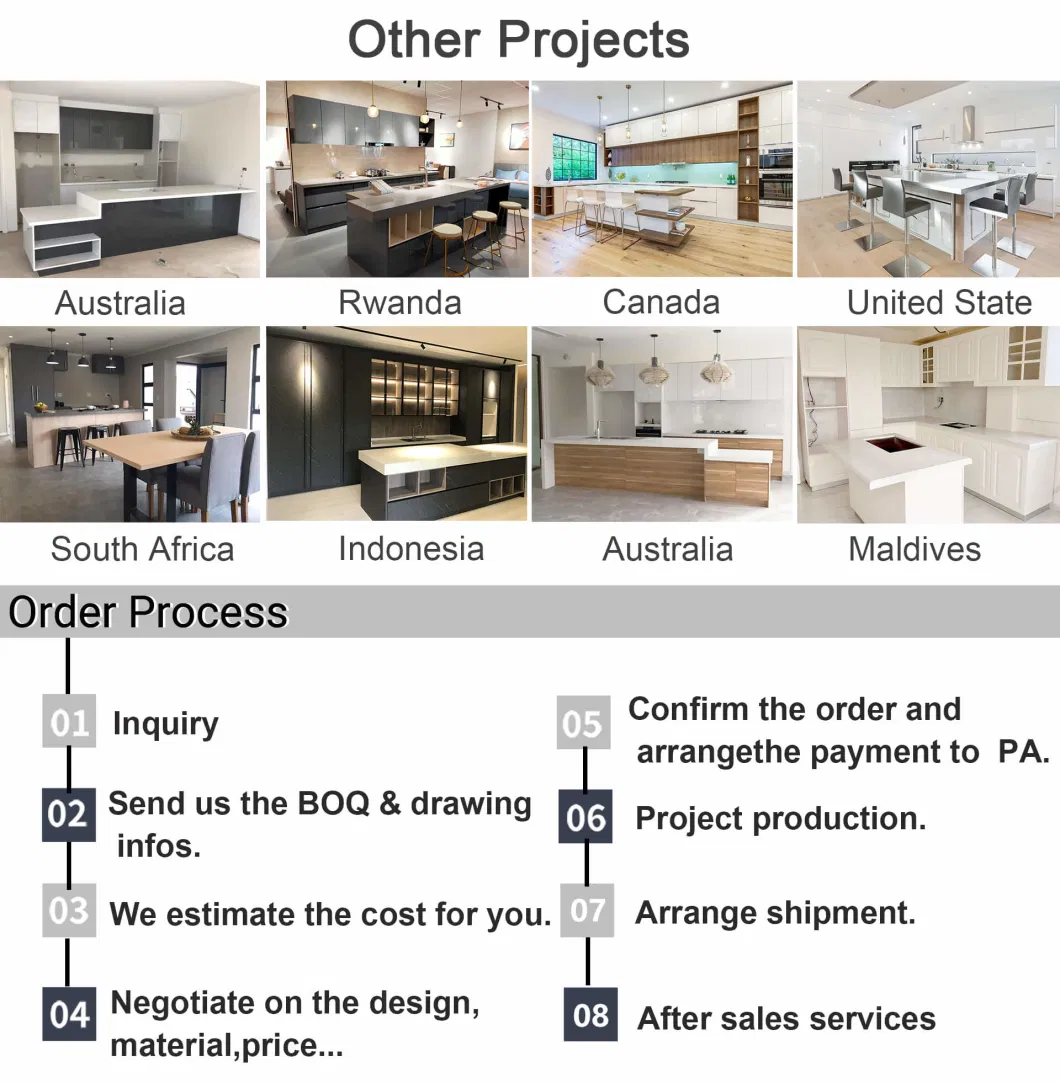 PA Pantry Custom Fiberglass Imported Acrylic Modern Commercial Melamine Kitchen Cabinet