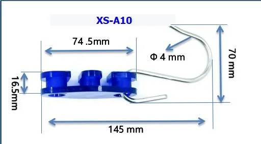 FTTH Colourful Nylon Drop Cable PA6 1.2kn Optical Fiber Wire Clamp