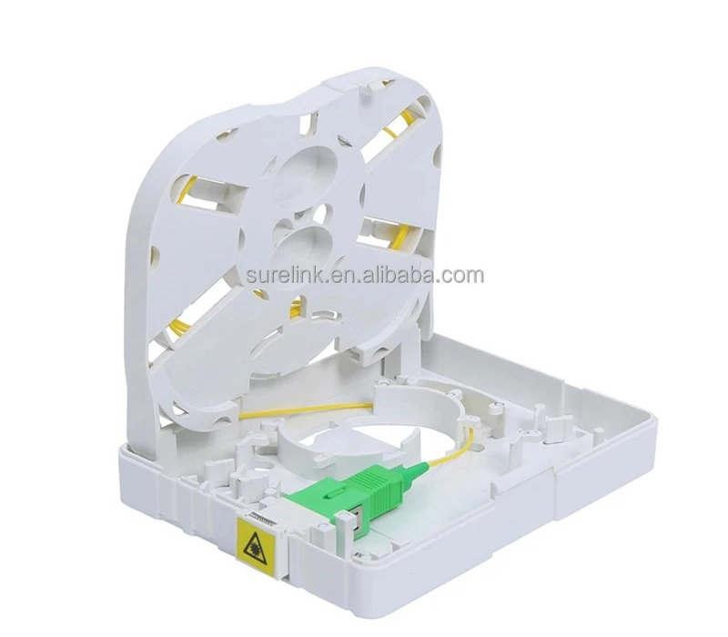 Waterproof Wall Mounted ABS or PC Material FTTH Mini Fiber Box 1core Fiber Optic Terminal Box Accessories