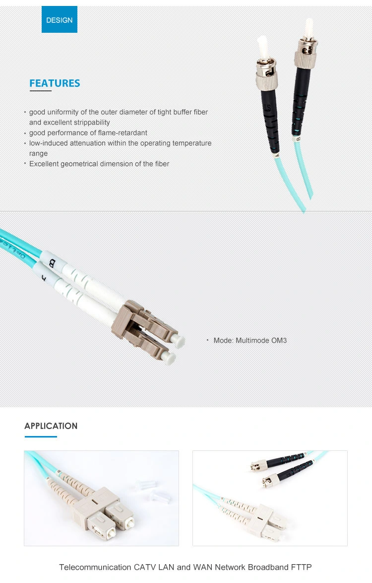 Customized Length Single-Mode OS2 12 Core FC Upc Fiber Optic Pigtail Cable