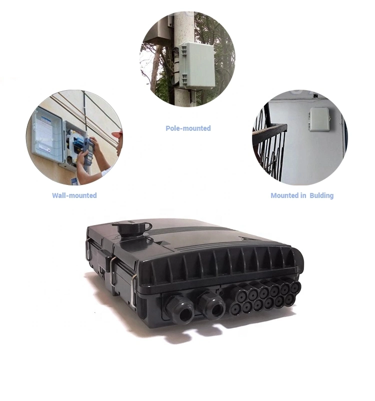 FTTH 16 Core Fiber Optical Termination Box 16c Outdoor Indoor Optic Access Terminal Splice Splitter Connection Box FTTH Distribution Box