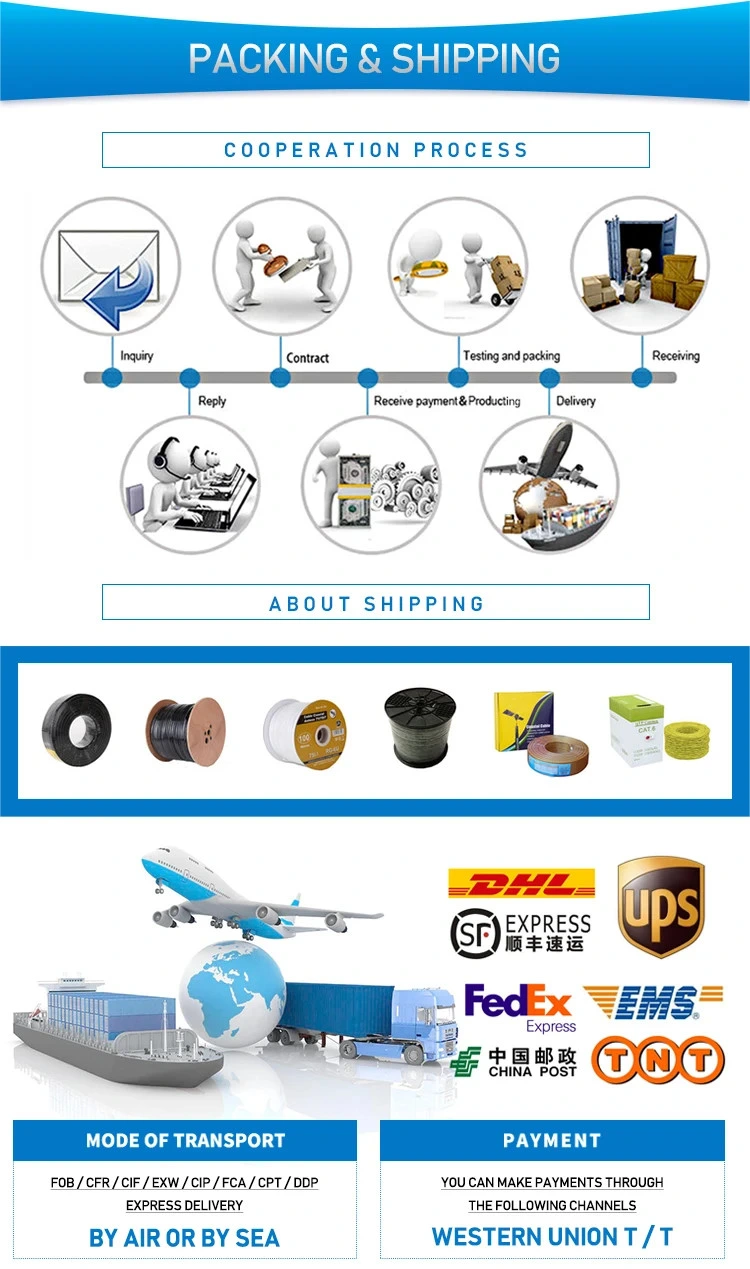 1/2/4/6/8/12cores Single/Mulit Mode FTTH Fiber Optic Flat Drop Cable