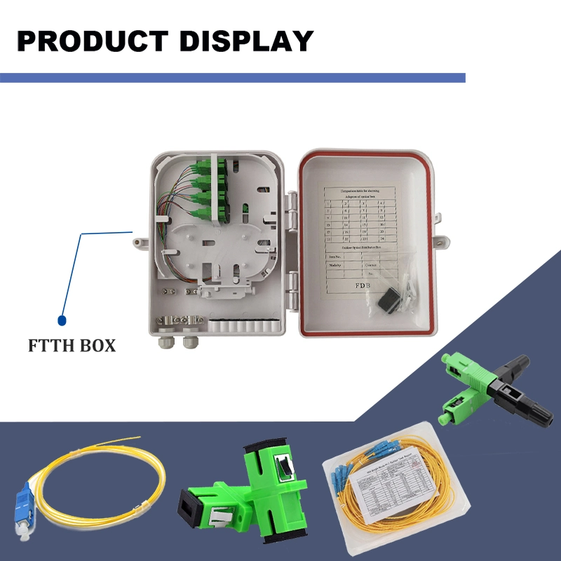 FTTH Box 8 16 Port Lgx Optical Fiber Junction Terminal Box with Mini Type PLC Splitter