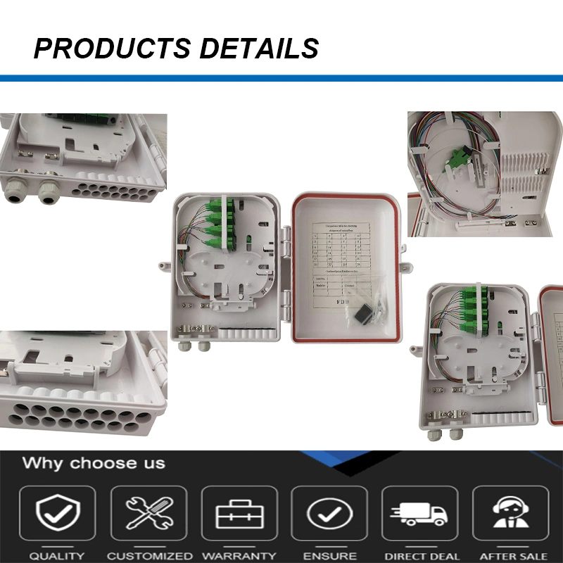 FTTH Box 8 16 Port Lgx Optical Fiber Junction Terminal Box with Mini Type PLC Splitter