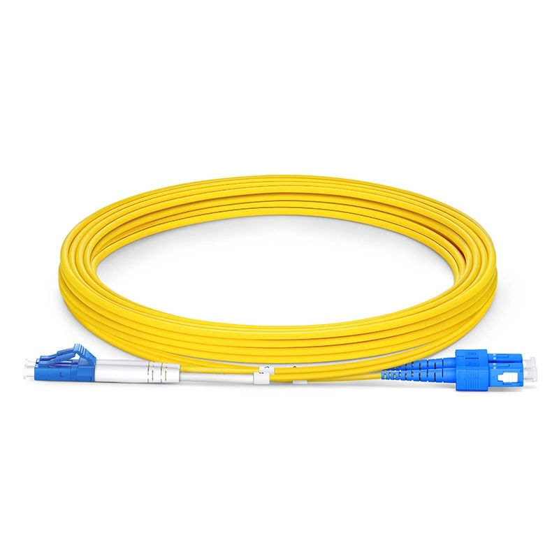 LC-to-Sc Duplex OS2 Singlemode 2.0mm Fiber Optic Patch Cable, 3m