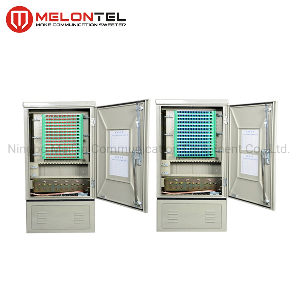 144/168 Core Floor Type Waterproof IP65 Fiber Optic Distribution Street Cabinet for FTTX Drop Wire Cabling