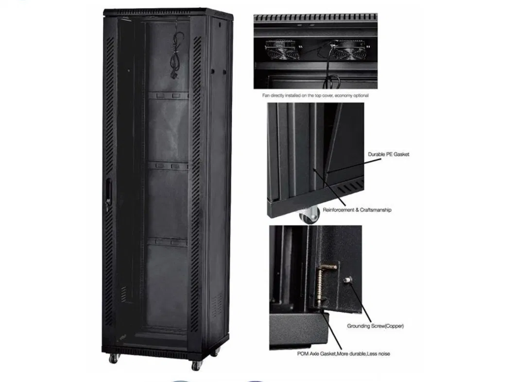 Fiber Optic Cross Connect Telecom Server Rack 19inch 4u-42u Distribution Network Cabinet