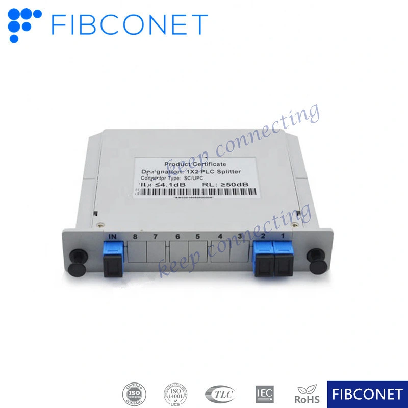 FTTH Sc APC PLC Splitter Fiber Optic Module Type PLC Splitter Connector