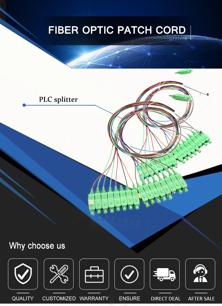 Fiber Optical Equipments 1X2, 1X4, 1X8, 1X16, 2X8 2X16 PLC Splitter