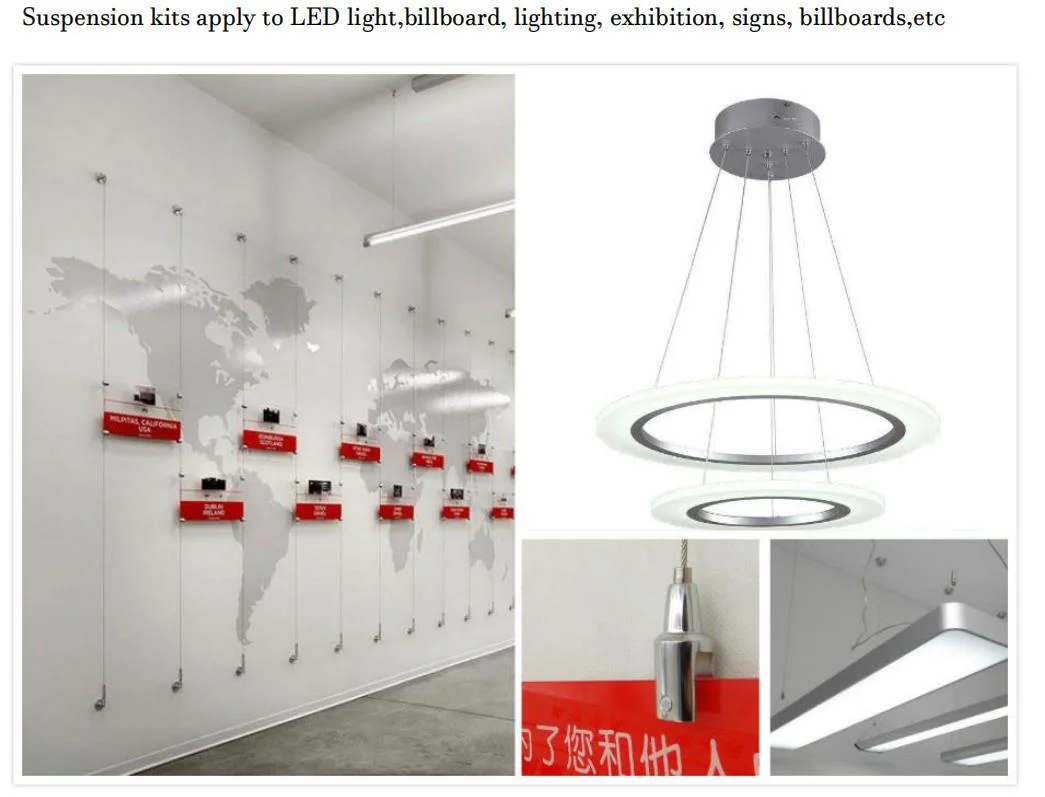 Cable Drop Wire Clamp Ceiling Suspension Cable for Billboard