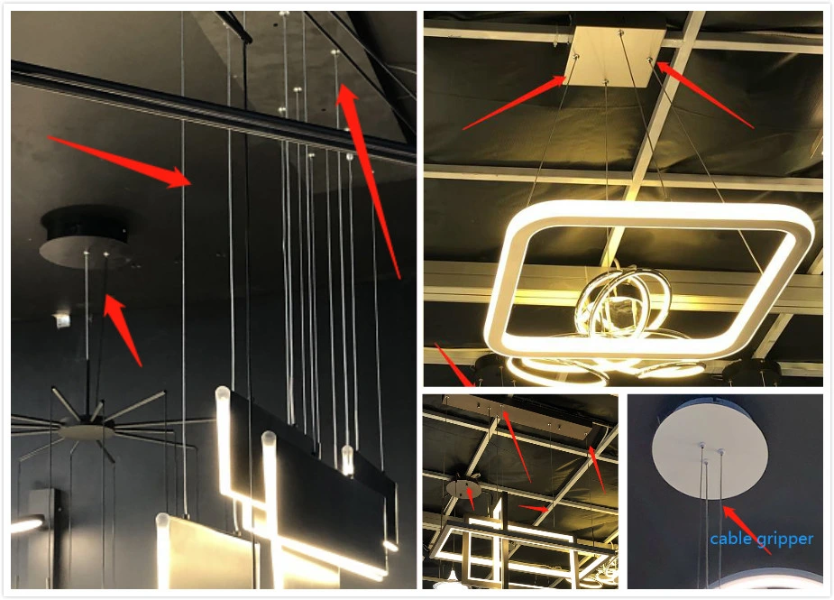 Cable Drop Wire Clamp Ceiling Suspension Cable for Billboard