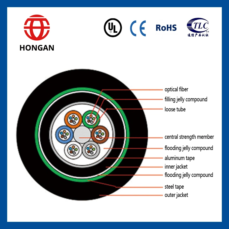High-Class G652D Fiber Optic Cable of Armored Type
