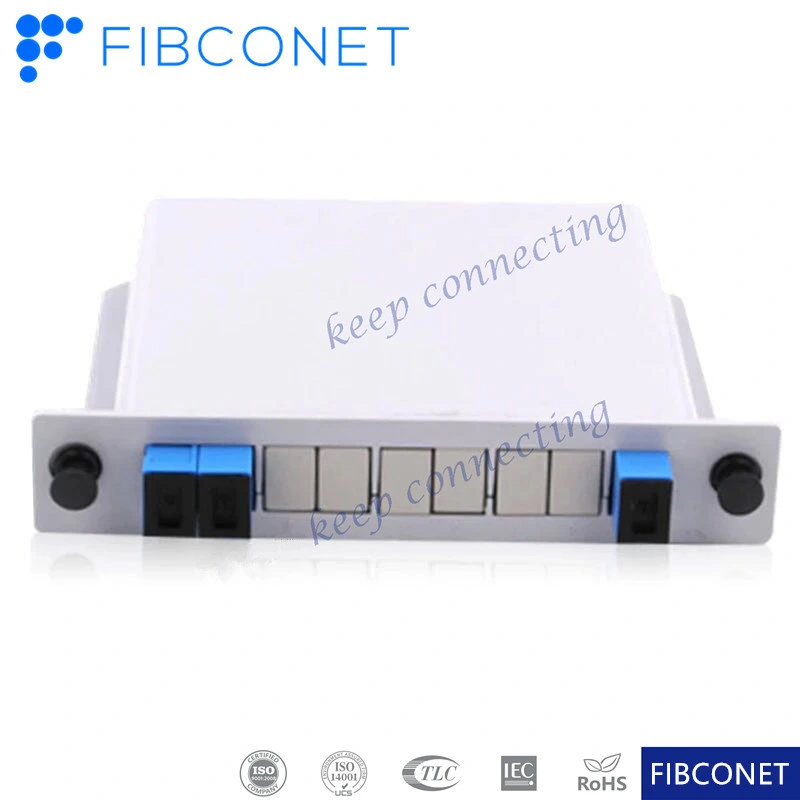 FTTH 1X2 1X4 1X8 1X16 Fbt Splitter Mini/Steel Tube/Lgx/Plugin/Module/ABS Box Splitter Fiber Optic Coupler Cassette Splitter Optical Fiber PLC Splitter