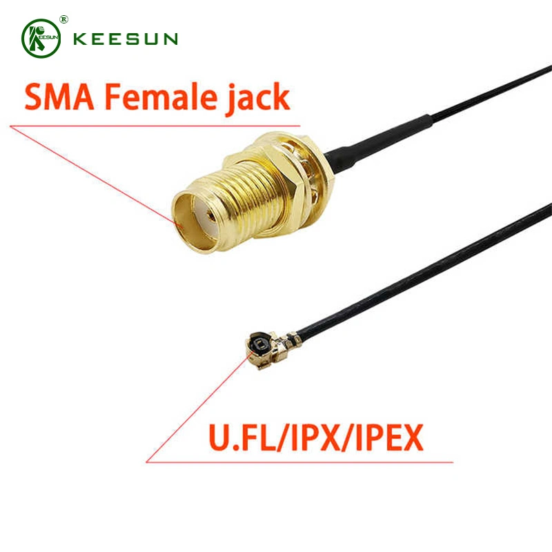 Waterproof 1.13mm/1.37mm Antenna Pigtail SMA Female to Ipex/Ufl Jumper Cable