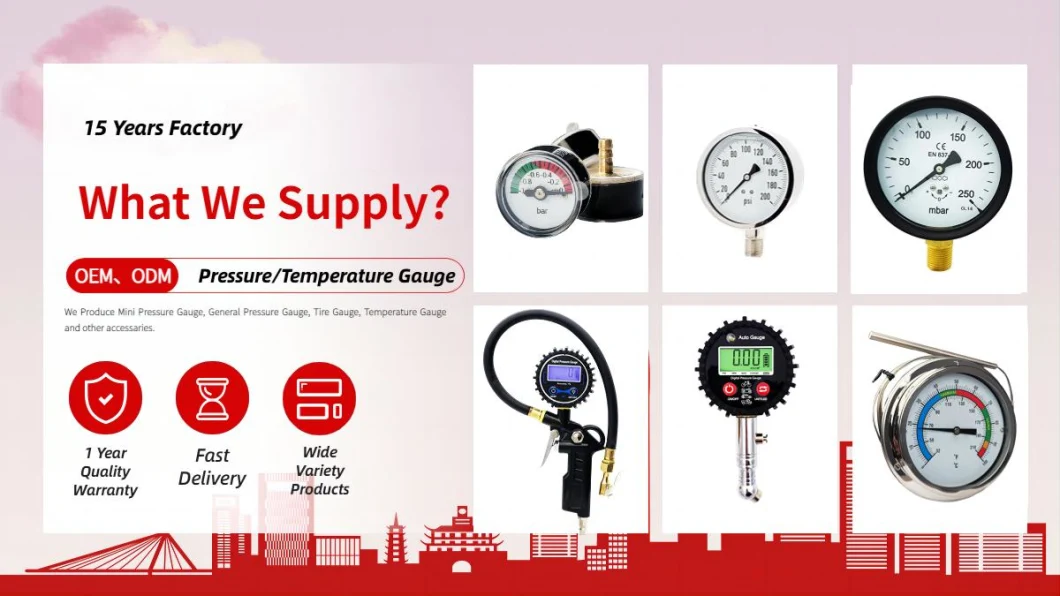 Y25 -1bar Mini Size Vacuum Negative Pressure Gauge with Quick Connection