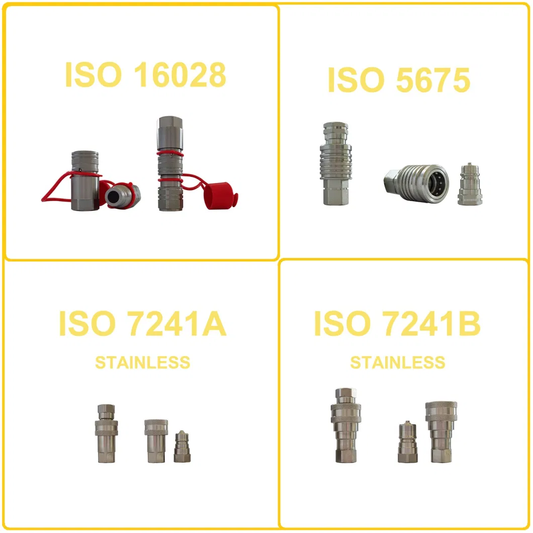 Naiwo Quick Connector Stainless Steel 316L Flat Face Quick Release Coupling Quick Coupler 1/4 NPT Thread