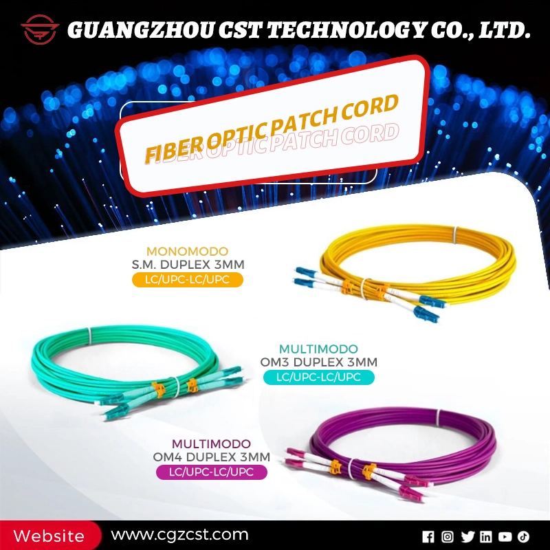 Om 2 Om3 Fiber Optic Patch Cord Multimode Jumper Om4 Optical Fiber Cable LC/Upc Connector LSZH Sc/Upc Connector