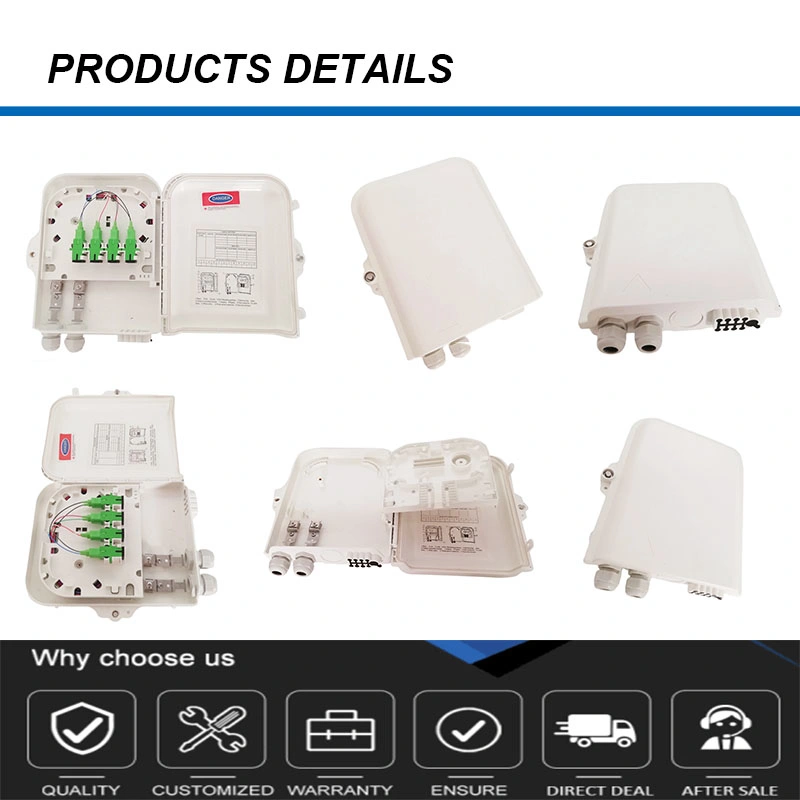 8 Core 8 Port FTTH Splitter Optical Fiber Distribution Box FTTH Terminal Junction Box