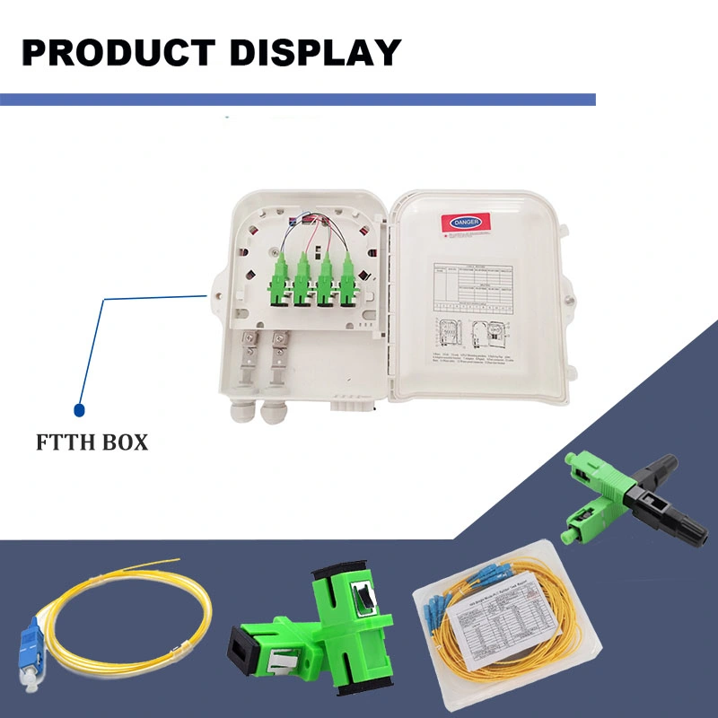 8 Core 8 Port FTTH Splitter Optical Fiber Distribution Box FTTH Terminal Junction Box