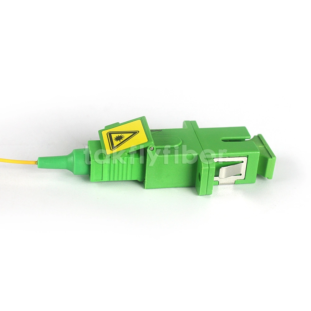 Green Color Sc Single Mode Duplex Adapter with Shutter