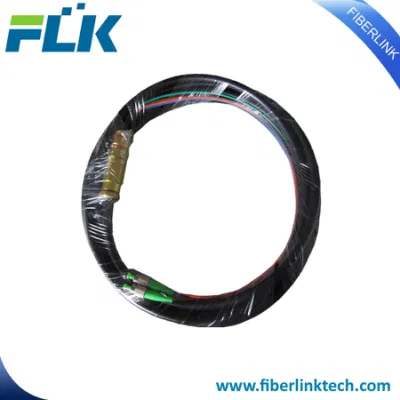Impermeable al aire libre espirales de cable de fibra óptica con el conector