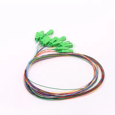 China FTTH 2/4/6/8/12/16/24 Core MPO/MTP LC/Sc/St/FC/Mu E2K Conector Interior/Exterior de Fibra Óptica con Cable de Caída Blindado LSZH PVC Cordón de Empalme Pigtail Jumper