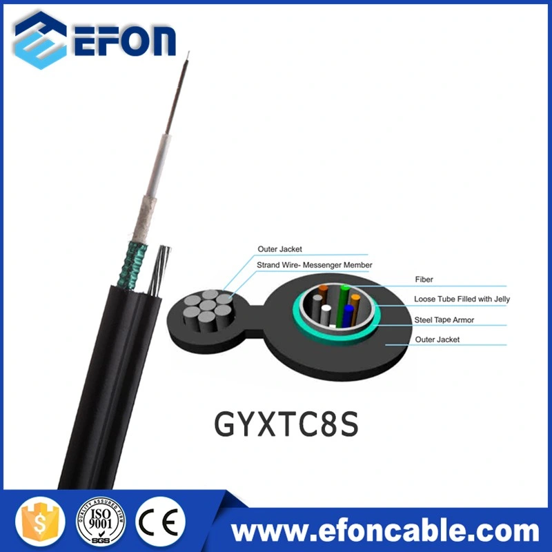 Figure 8 Multi Tube Singlemode Fiber Optical Self Supported Armored Aerial Cabel GYTC8S