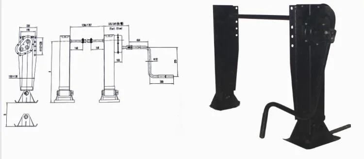 International Standard Semi Trailer Parts Fifth Wheel Landing Gear 28t Trailer Jacking Legs