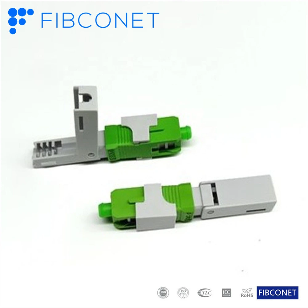 FTTH Sc APC Green Quick Connector Fiber Optic Fast Connector for Cable