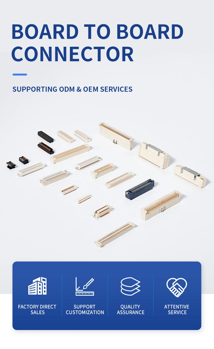 Jiln 0.635mm Board to Board Connector Common Type Male H9.8mm 70p Heat Resistant PLC Custom LED Connector