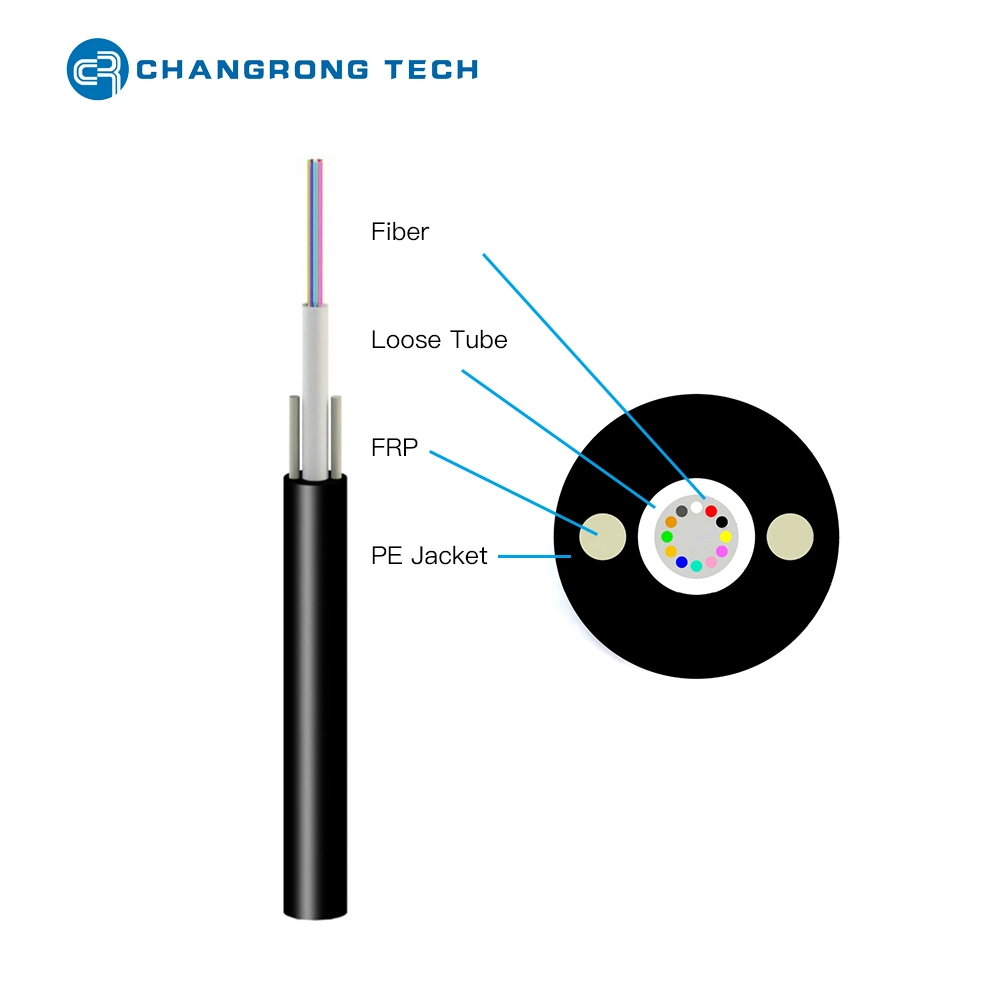 Aerial Optic Fiber Cable with Single Jacket Installation