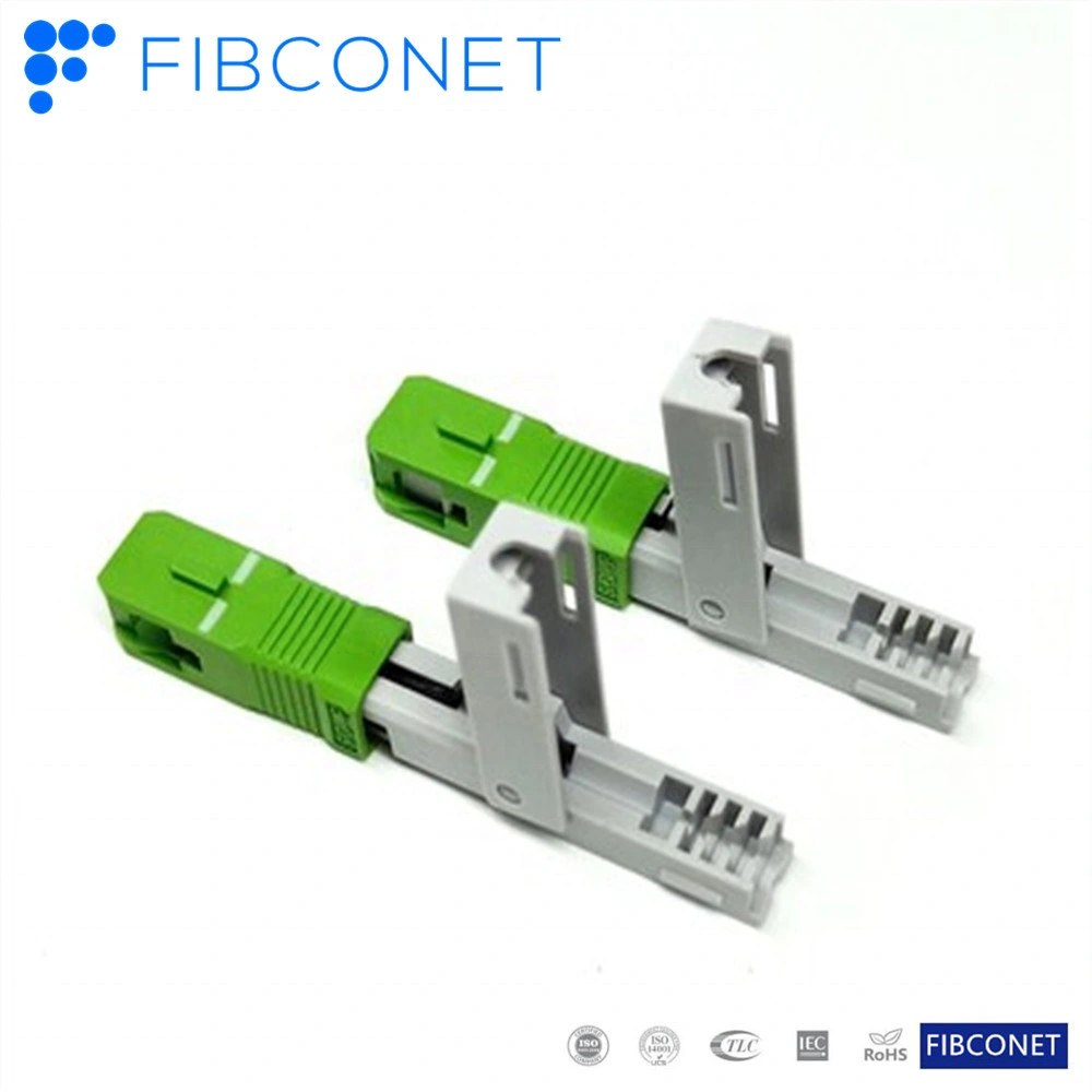 FTTH Sc APC Green Quick Connector Fiber Optic Fast Connector for Cable