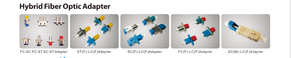 Sc/LC/FC/St/Mu/MTRJ/MPO Simplex/Duplex/Quad Singlemode/Multimode Om3/Om4/APC Shutter or Hybrid Fiber Optic/Optical Adapter