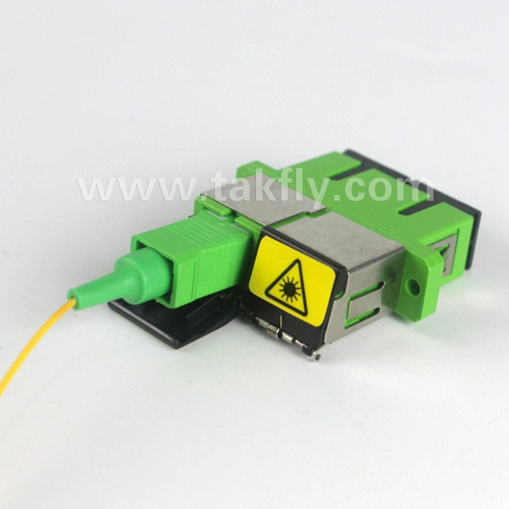 Singlemode Sc/APC Shutter Fiber Optical Adapter
