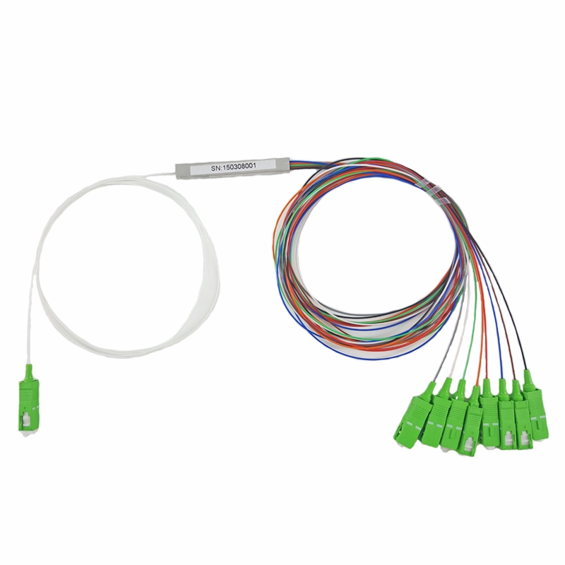 FTTH Accessories Fiber Optic Micro PLC Splitter 1X2 1X4 1X8 1X16 Mini Steel Tube PLC Splitter