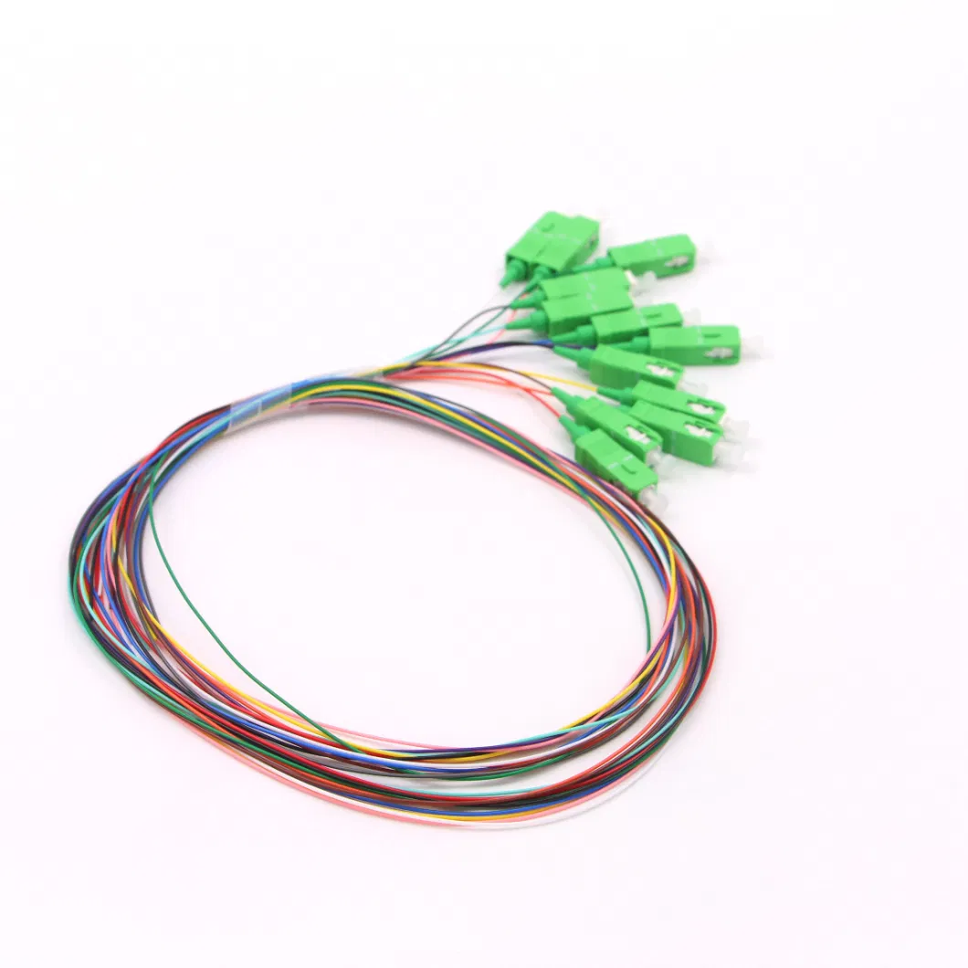Sc/APC 12 Color Loose Tube Fiber Optic Cable Pigtails