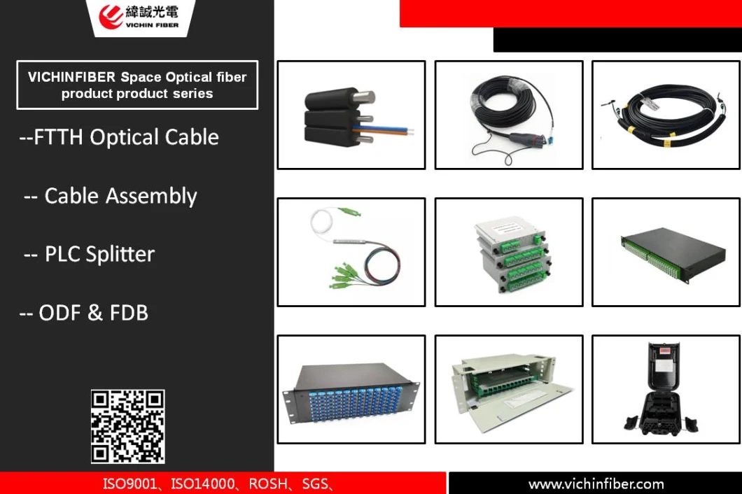 Hot Sales PLC OEM Fiber Optic PLC Spliter 1X4 Fiber Optic PLC Spliter SA Sc APC 1X4 with Connector Micro Steel Tube Mini