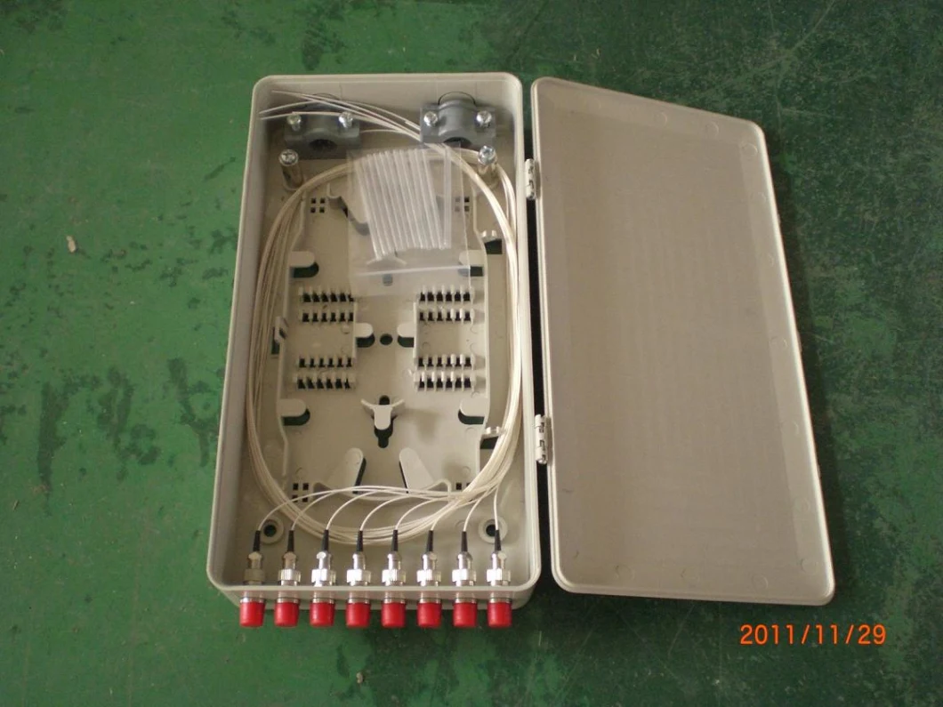 Low Insertion Loss 1*8 ABS Module Fiber Optic PLC Splitter with Sc/Upc