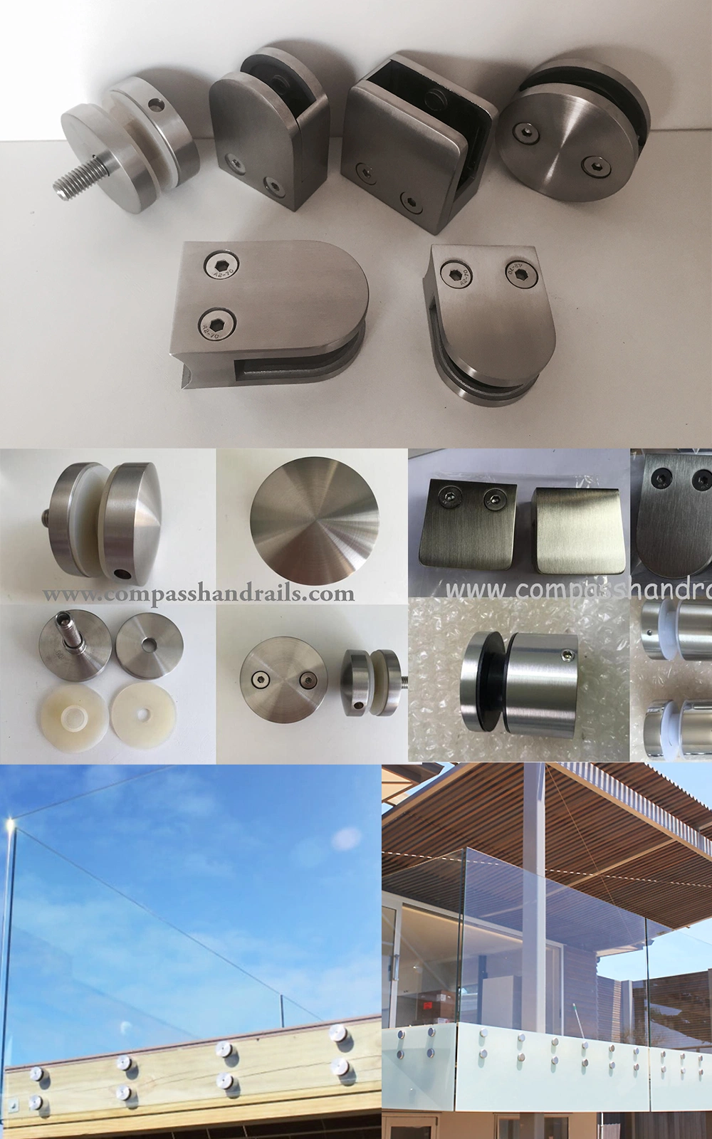 Stainless Steel Glass Fence Post Fitting Metal Fence Post Glass Clamp Sale